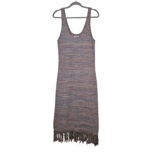 Future Collective by Alani Noelle knitted multicolored cotton fitted tank dress